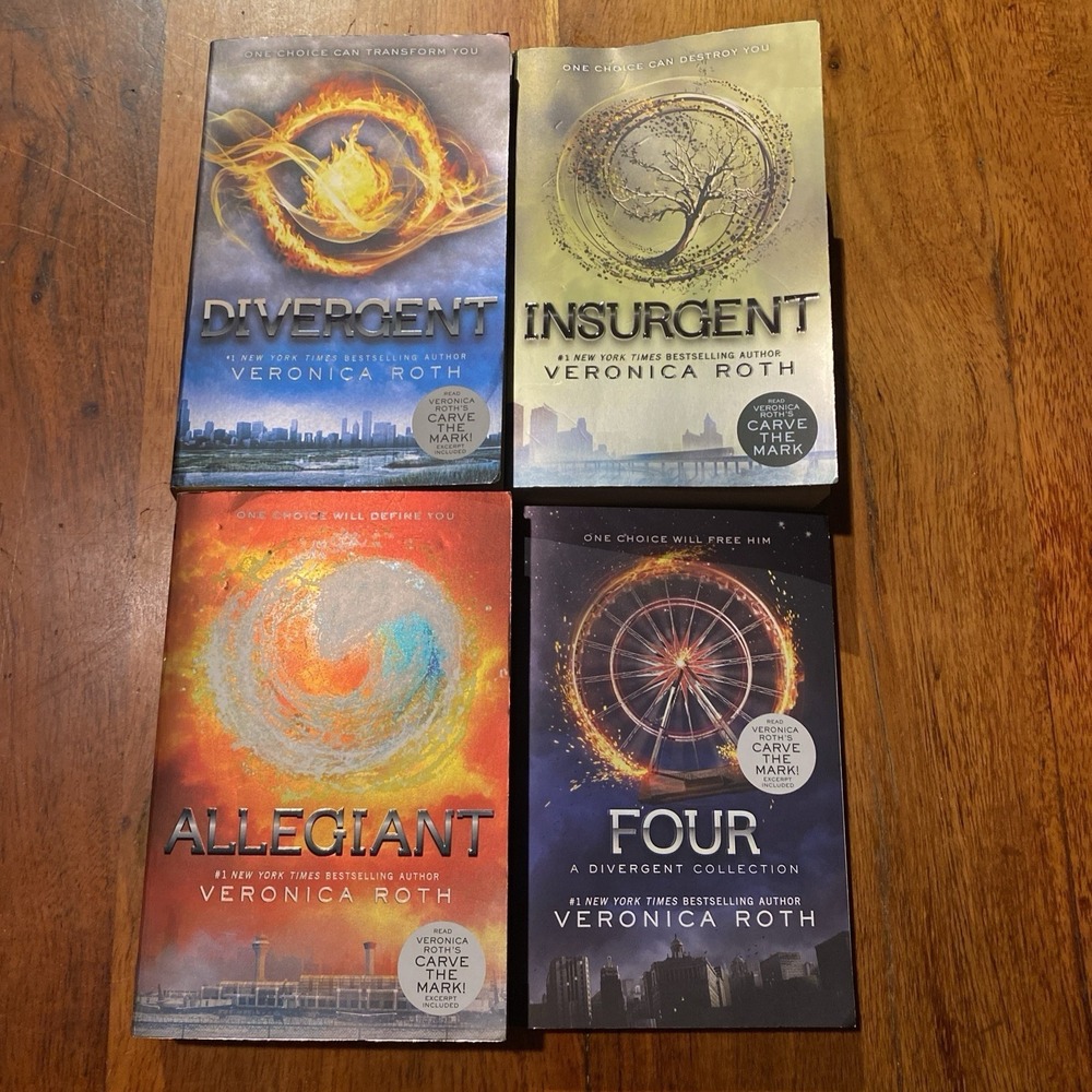 Divergent Series Four-Book Paperback Set: Divergent, Insurgent, Allegiant, Foc